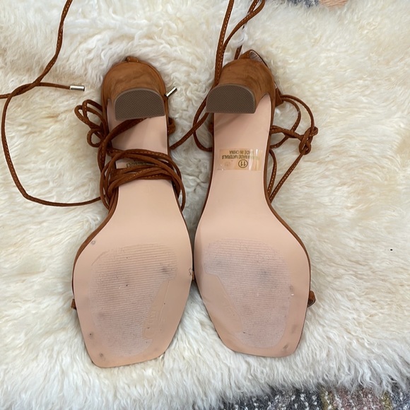 Tan Suede Strappy Heel - Picture 3 of 3